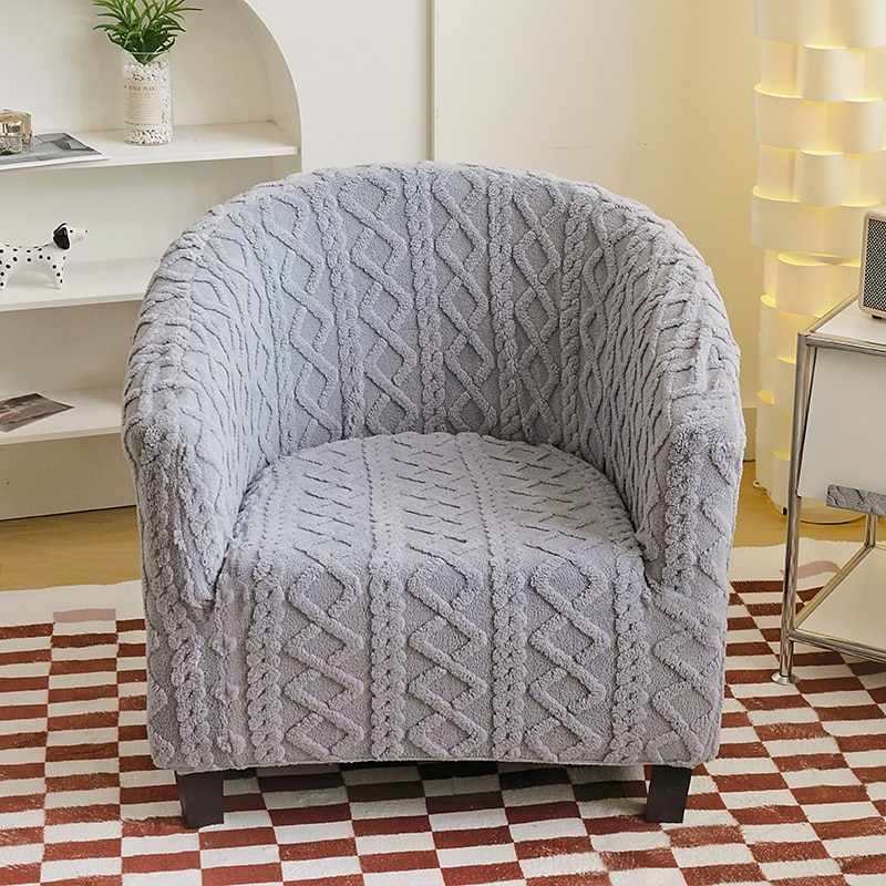 Housse de chaise club en polaire housse de chaise tonneau housse de chaise de baignoire extensible douce pour salon et chambre à coucher, protection de fauteuil lavable et amovible, protection de de 2025 ? $36.99 –P15