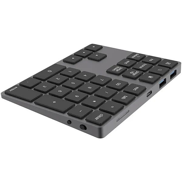 Aluminum Alloy Bluetooth Wireless Numeric Keypad with USB HUB Digital Input Function for WindowsMac OSAndroid laptop PC 2025 - $55.99 –P13