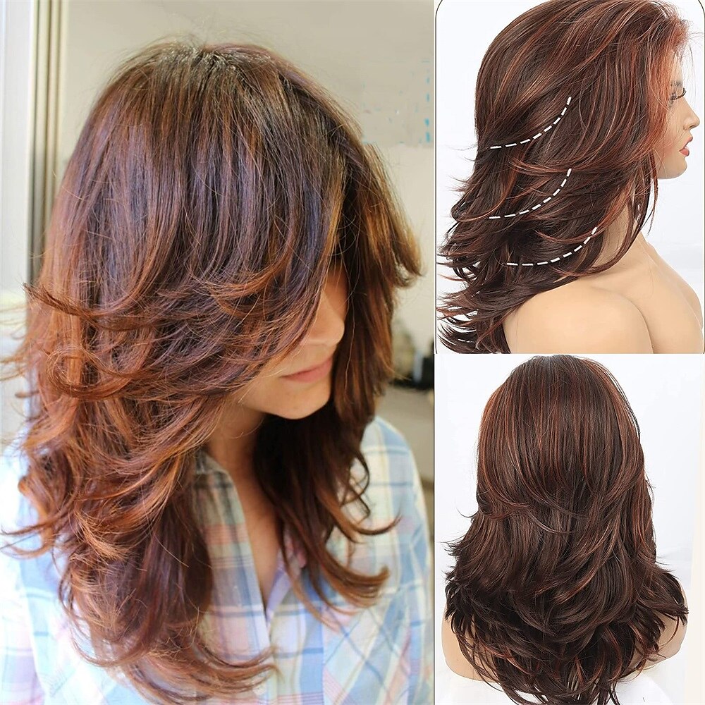 perruques grises longues couches pour femmes perruque ondulée argentée perruques de remplacement de cheveux d'aspect naturel perruque de cheveux synthétiques résistant à la chaleur pour une de 2025 ? $23.99 –P4