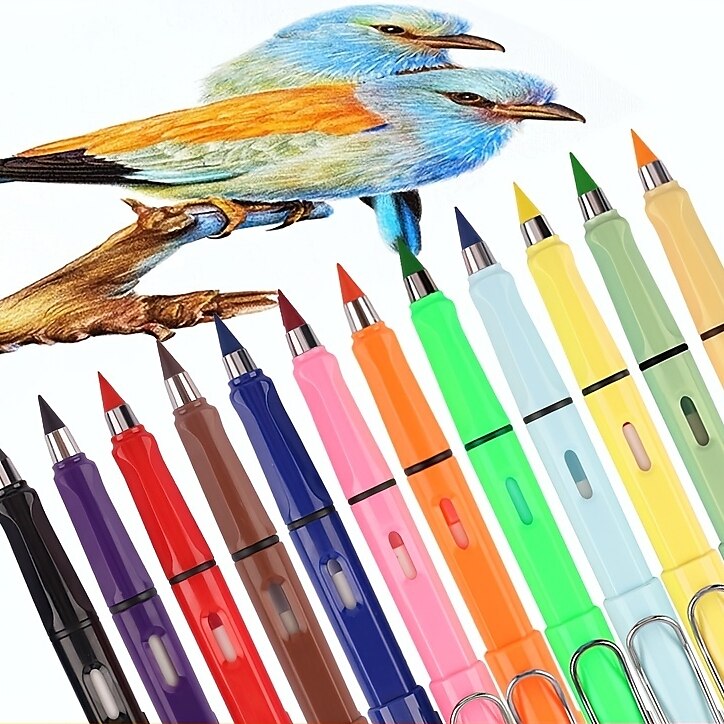 1 matita colorata - combinazione di colori elegante e classica - matite magiche con penna in metallo senza inchiostro da 0,5 mm per opere d'arte eterne, regali di Halloween, Ringraziamento e Natale del 2025 a $6.99 –P9