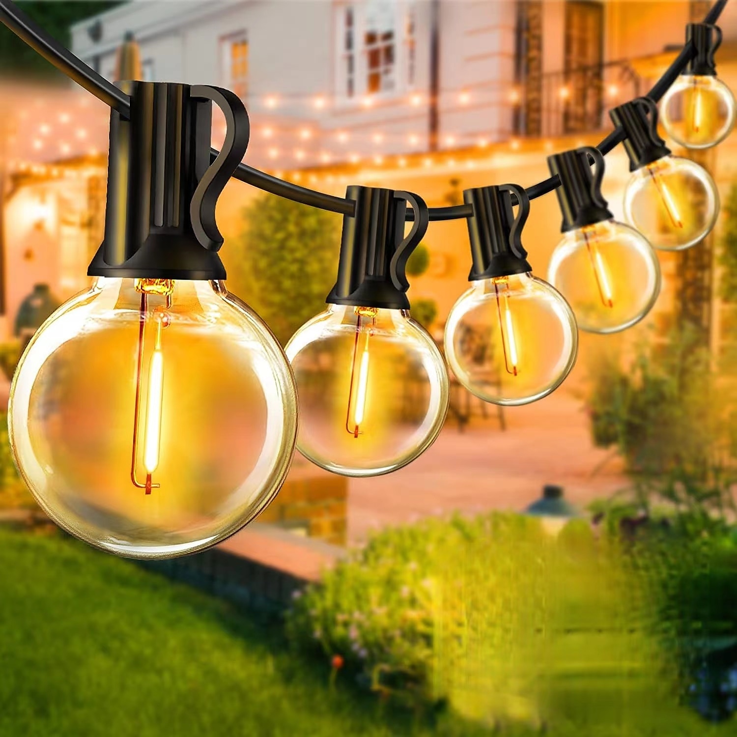 Lichterkette für den Außenbereich, 296 Fuß Terrassenbeleuchtung mit 90 G40 bruchsicheren LED-Glühbirnen (2 Ersatzlampen), wasserdichte Hängelichterkette für den Außenbereich, Hinterhof, Veranda, 2026 - $199.99 –P5