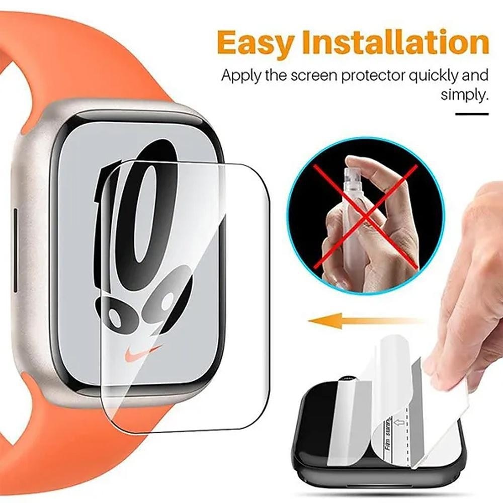 Screen Protector Film for iWatch Ultra/Ultra 2 Series 9 8 7 6 SE 5 4 3 2 1 for Apple Watch 49mm 44mm 40mm  Soft / Tempered glass Protective Accessories（3/1pcs film） 2026 - $11.99 –P12