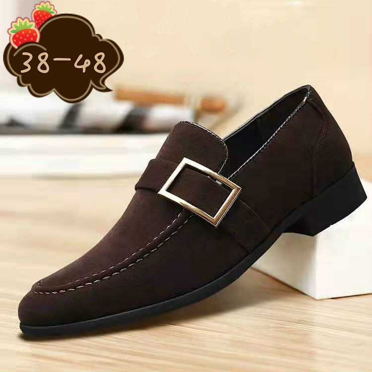 Men's Brown Faux Suede Loafers with Metal Buckle – Classic Slip-On Shoes for Everyday Comfort 2025 - $42.99 –P1