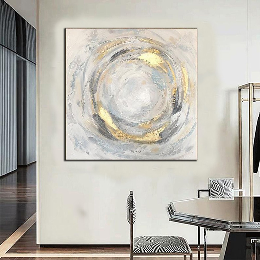 Handmade Abstract  gold painting 100% Hand Painted Oil Painting Wall Extra Large Abstract Gold circle Paintings On Canvas Original Fine Art Contemporary Wall Art Decor 2026 - $116.99 –P5