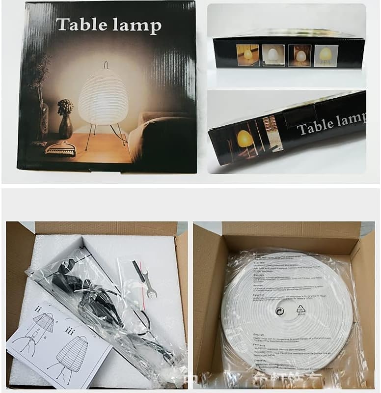 Papierlampe, moderne Retro-Schreibtischlampe, japanisches Design, Papierlampenschirm, LED-Reispapier-Schreibtischlampe, Homestay-Schlafzimmer, Wohnzimmer/Restaurant, Dekoration, Zuhause, 2025 - $200.99 –P6