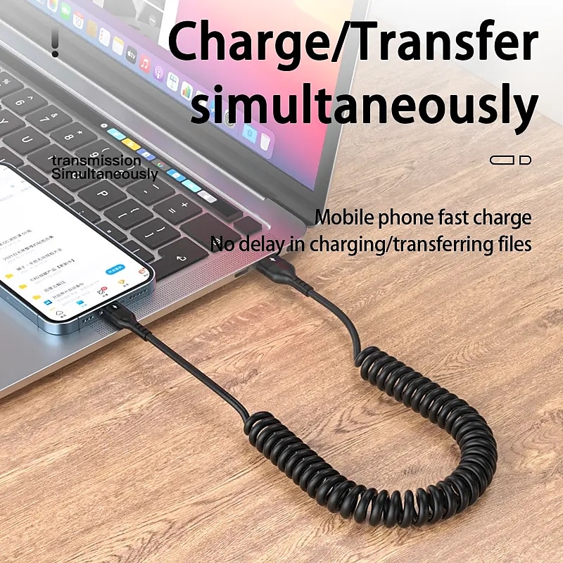 5A Fast Charging Type C Cable Micro USB Spring Car USB Cable For Samsung Xiaomi Redmi POCO Huawei Honor Phone Accessories Gift 2025 - $6.99 –P2