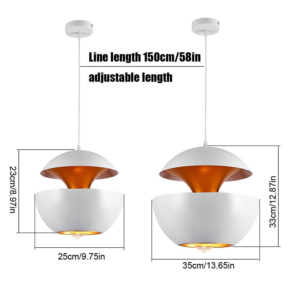 LED Pendant Light Ceiling Lamp 25cm 35cm Round Simple Design Black Gold WhiteGold E27/E26 I LED Lamp Restaurant Ceiling Lamp Study Bar Bedroom Lamp AC220V AC110V 2025 - $151.99 –P1
