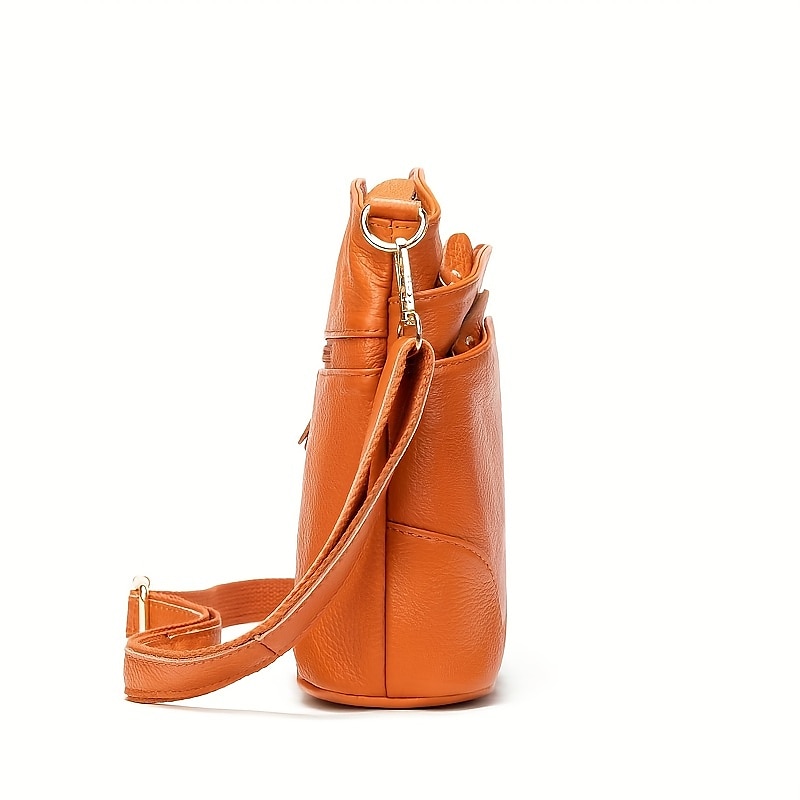 Waterproof and Wear-resistant Genuine Leather Crossbody Bag for Women - Versatile Multi-layer Shoulder Bag with Clutch Design 2025 - $42.99 –P6
