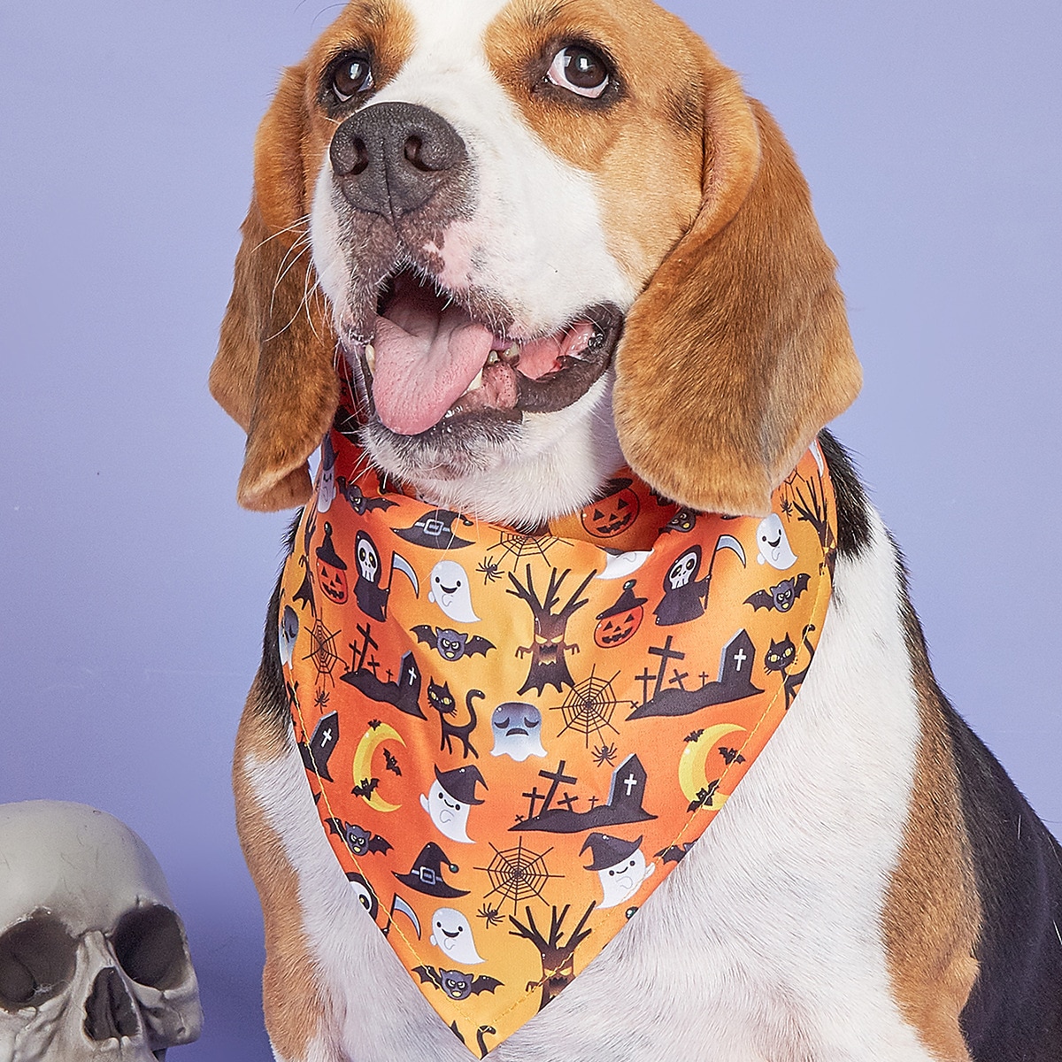 Cachorros Gatos Bandana de Cachorro Acessórios para babadores triângulo Moda Engraçado Respirável Macio Lavável Confortável Festa dia das Bruxas De Cama Casual / Diário Festival Roupas para cães for  de 2025 por $17.49 –P2