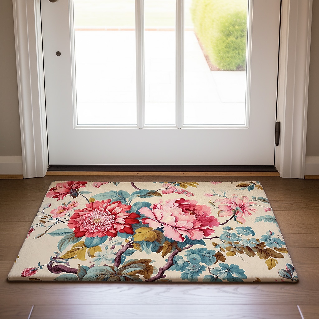 Florale Eulen-Fußmatte, Fußmatten, waschbare Teppiche, Küchenmatte, rutschfester, ölbeständiger Boho-Teppich, Innen- und Außenmatte, Schlafzimmer-Dekor, Badezimmermatte, Eingangsteppich 2025 - $16.99 –P2