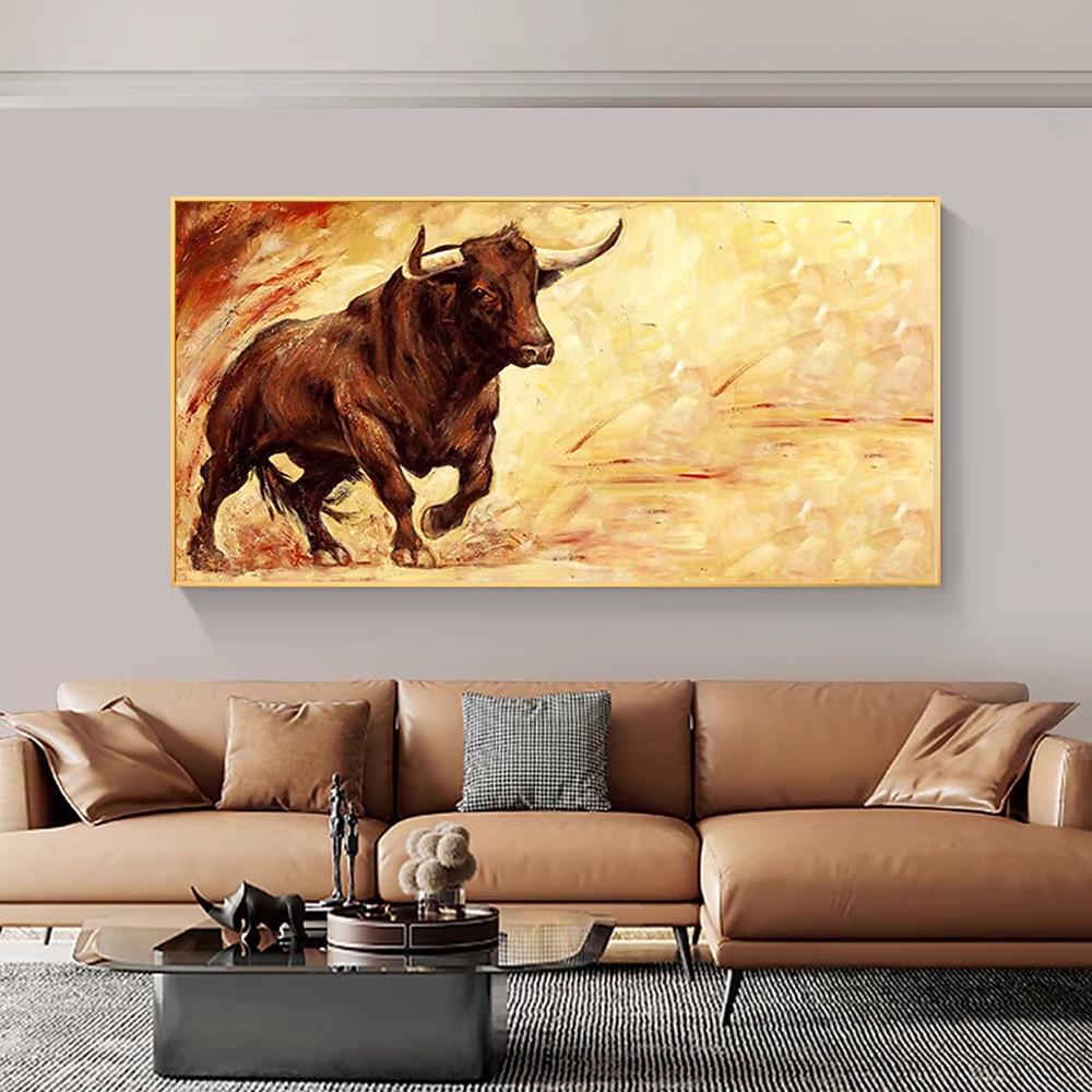 mintura kézzel készített absztrakt állatok bika olajfestmények vászonra fal művészeti dekoráció modern kép lakberendezéshez hengerelt keret nélküli feszítetlen festmény 2026 - $66.99 –P4