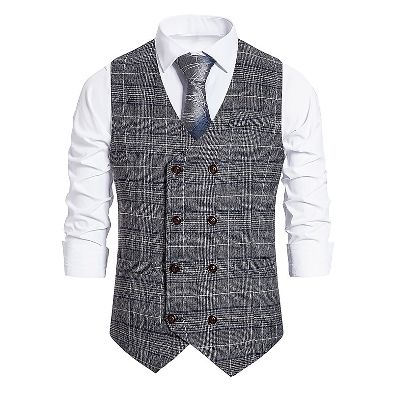 Anos 20 Retro Vintage Inspirado no vintage Roupa Festa a Fantasia Baile de Máscara Fantasias Xadrez Quadrados Sem Colarinho Fantasia Homens Dia Das Bruxas Carnaval Baile de Máscaras dia das Bruxas de 2026 por $50.99 –P11