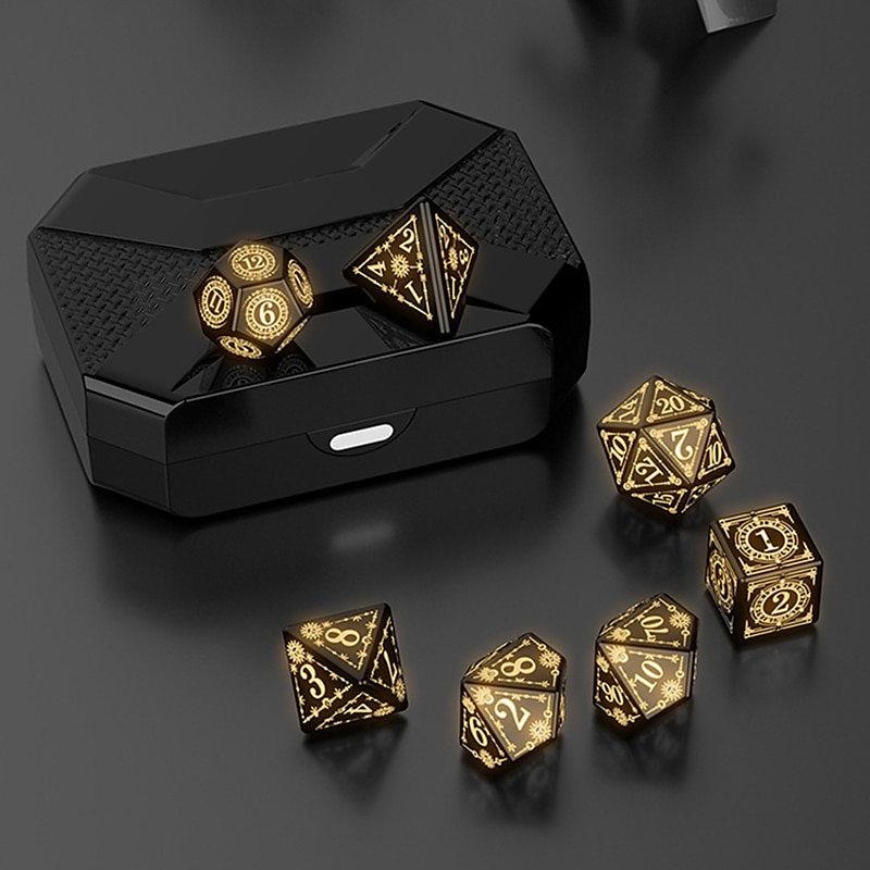 Led Luminous Dnd Dice Dragon And Dungeon Seven Piece Set Warm Breathing Light 2025 - $85.99 –P8