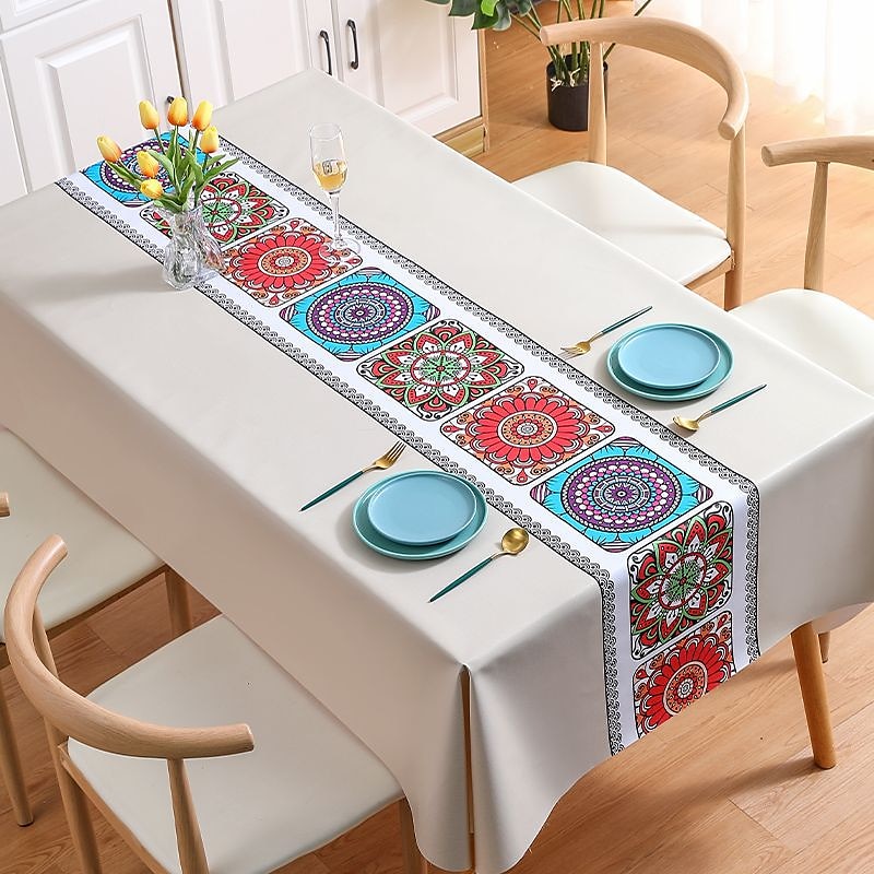 Waterproof Tablecloth PVC Oilproof Rectangle Table Cloth Table Cover for Party, Family Dining, Restrant 2025 - $11.49 –P20
