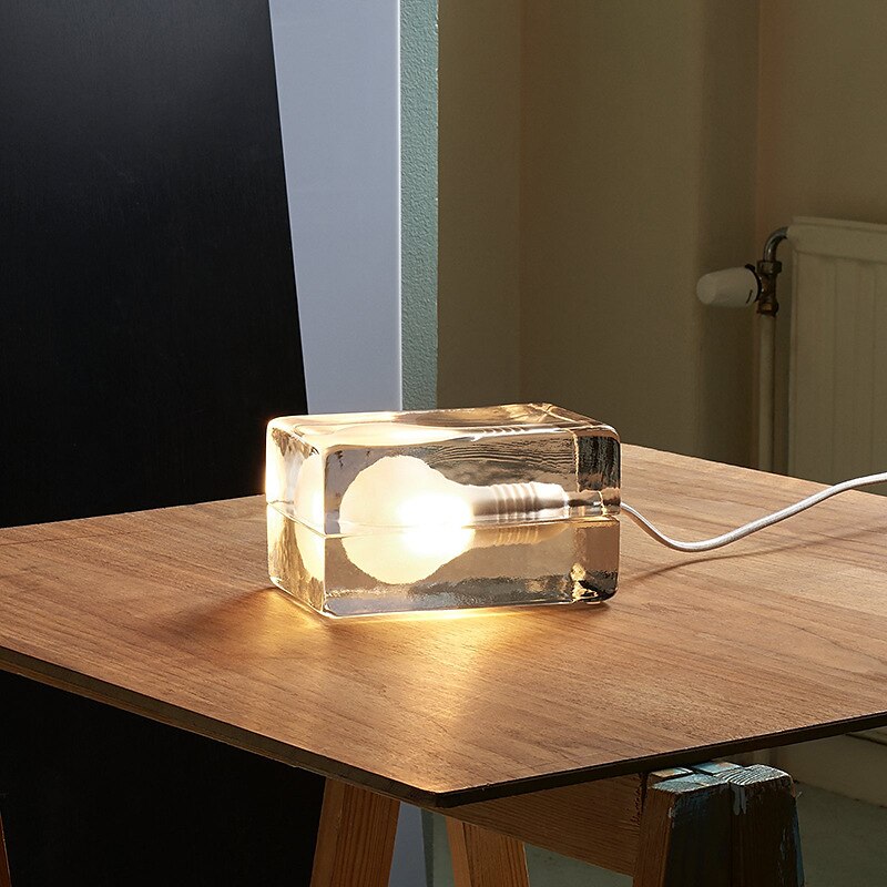 Glass Ice Cube Touch Dimmer Table Lamp Bedside Bedroom Study Office Desk Light Warm White110-240V 2025 - $109.99 –P3