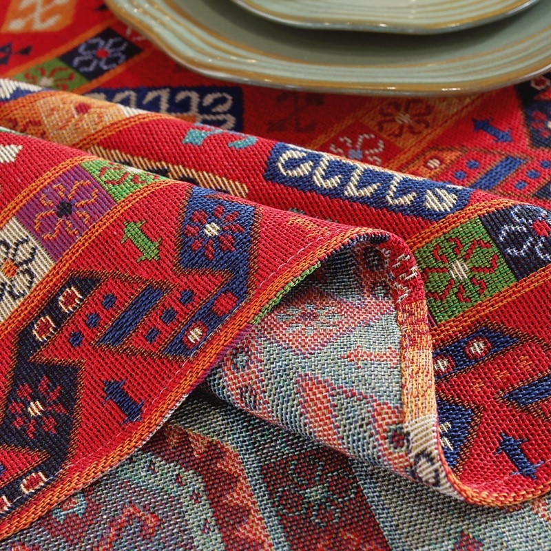 Rectangle Tablecloth Vintage Floral  Jacquard Table Cloths with Tassels Cotton Linen Table Covers for Dinner Parties Outdoor Decoration 2026 - $28.99 –P10
