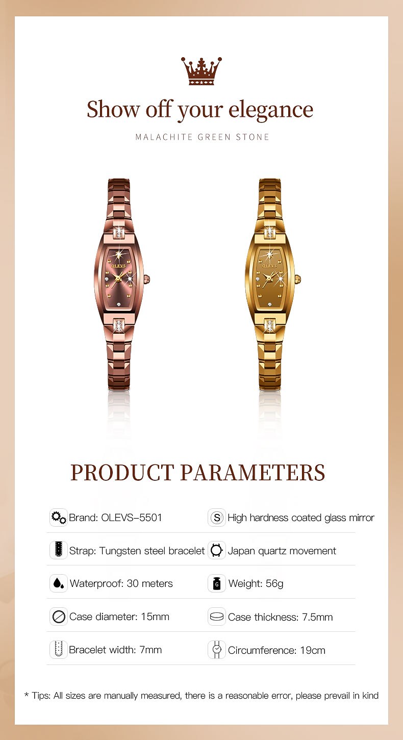 OLEVS Mother's Day Gift for Women Quartz Watch Creative Minimalist Fashion Casual Waterproof Decoration Stainless Steel Strap Watch 2026 - $68.99 –P9