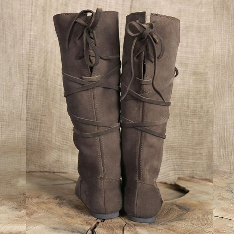 Women's Brown Lace-Up Medieval Style Boots - Perfect for Renaissance Fairs, Cosplay Events, and Outdoor Medieval Themed Gatherings 2025 - $59.99 –P2