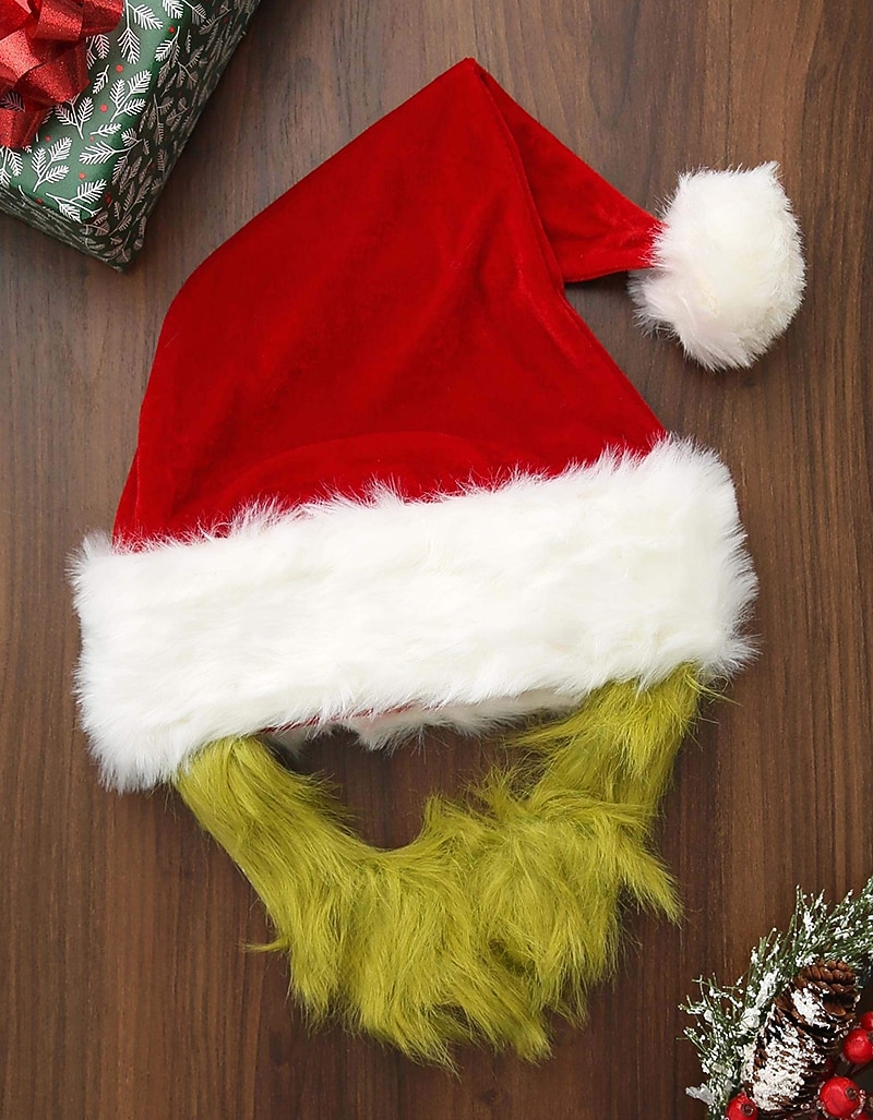 Ježíšek Grinch Santa čepice Pro páry Pánské Dámské Unisex Vánoce Karneval Štědrý večer Vánoce Klobouk 2025 - $18.99 –P3