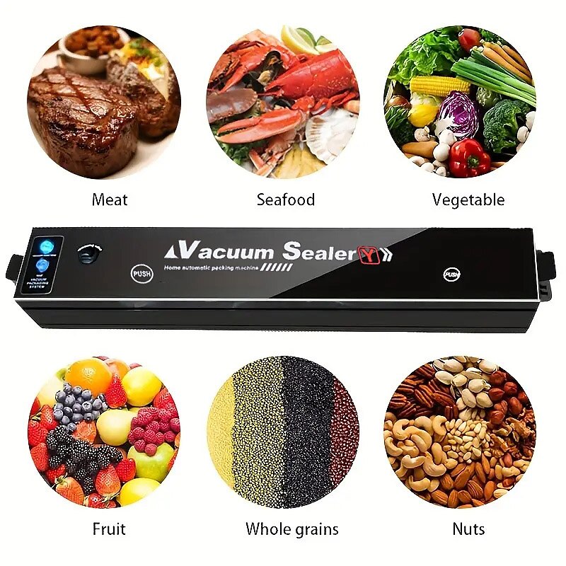 Automatic Vacuum Sealer Machine - Keep Food Fresh For Longer With 10 Free Bags LED Indicator Lights & Air Sealing System 2025 - $27.99 –P8