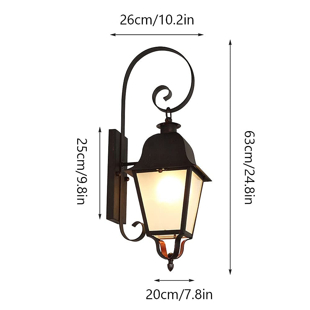 Applique murale LED luminaire e27 applique murale antique ip65 étanche antirouille en aluminium verre lanterne applique lanterne cour jardin balcon villa lumières décoratives 110-240v de 2026 ? $401.59 –P6
