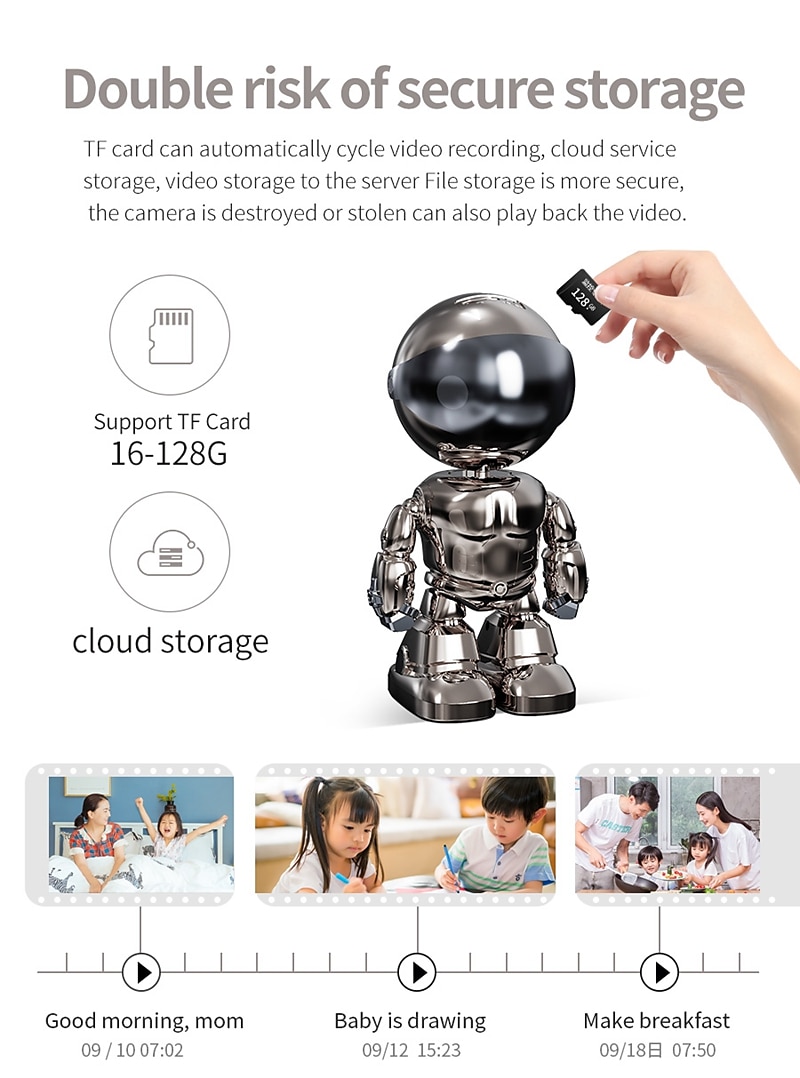 IP Camera 1080P Mini Wireless Motion Detection Remote Access IR-cut Indoor Support 128 GB 2025 - $73.99 –P11