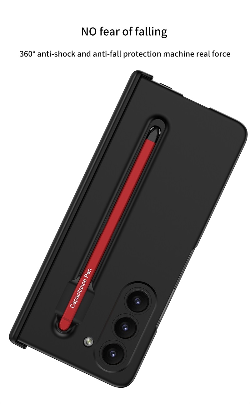 Phone Case For Samsung Galaxy Z Fold 5 Flip Cover Pencil Holder Full Body Protective with S Pen PC 2025 - $37.99 –P8