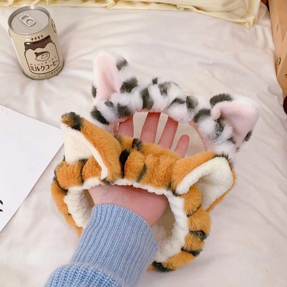 drăguț tigru șampon bandă de păr desene animate drăguț animal headwear machiaj șampon bentita de pluș pentru ureche de tigru 2025 - $11.49 –P2
