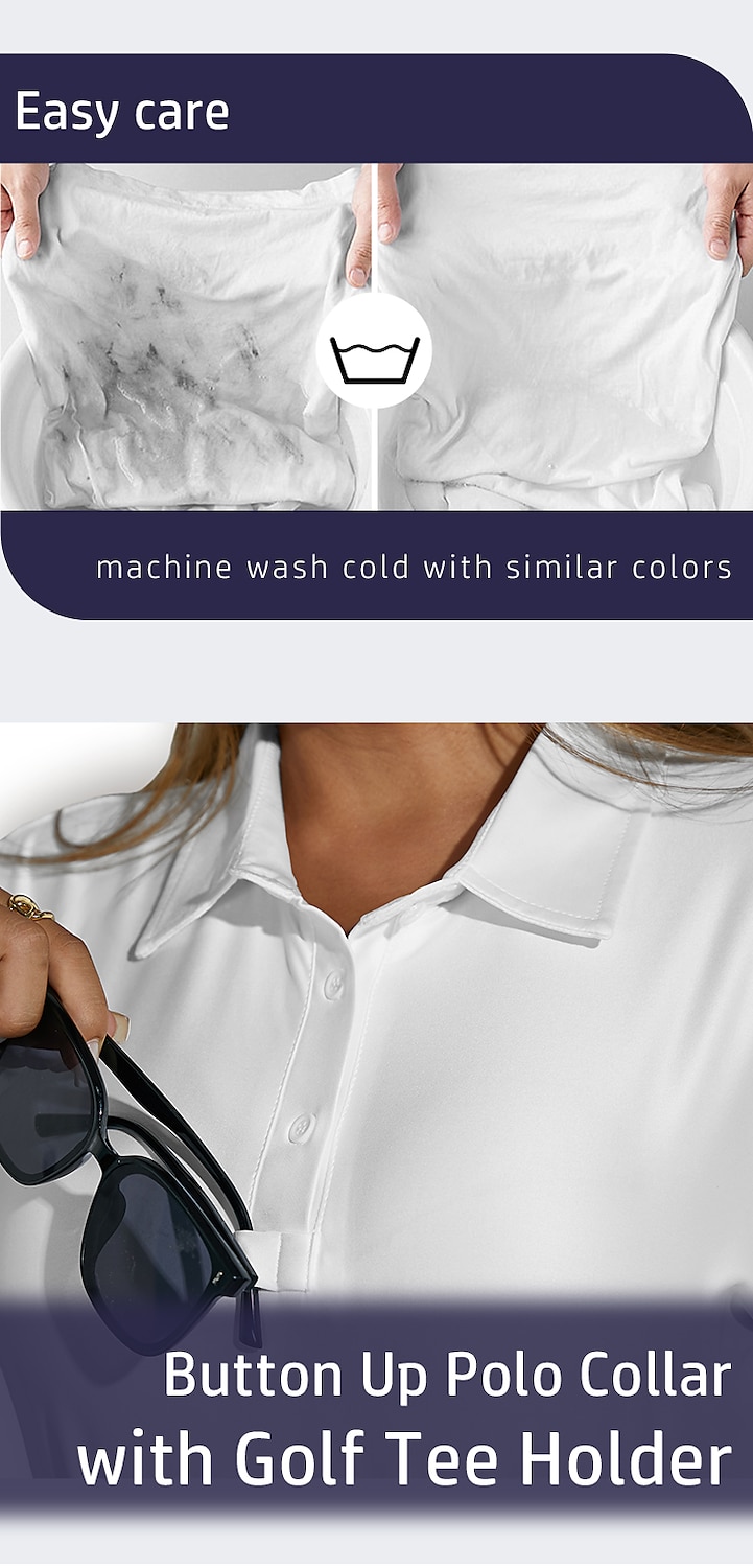 Women's Golf Polo Shirt Yellow Sleeveless Sun Protection Top Floral Ladies Golf Attire Clothes Outfits Wear Apparel 2025 - $25.99 –P4