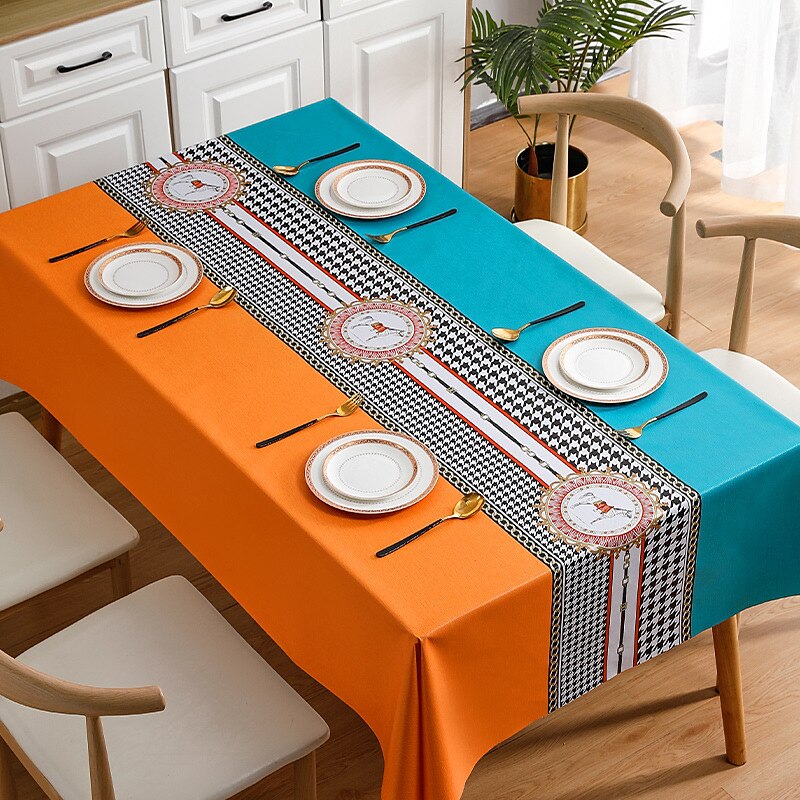 Waterproof Tablecloth PVC Oilproof Rectangle Table Cloth Table Cover for Party, Family Dining, Restrant 2025 - $11.49 –P23