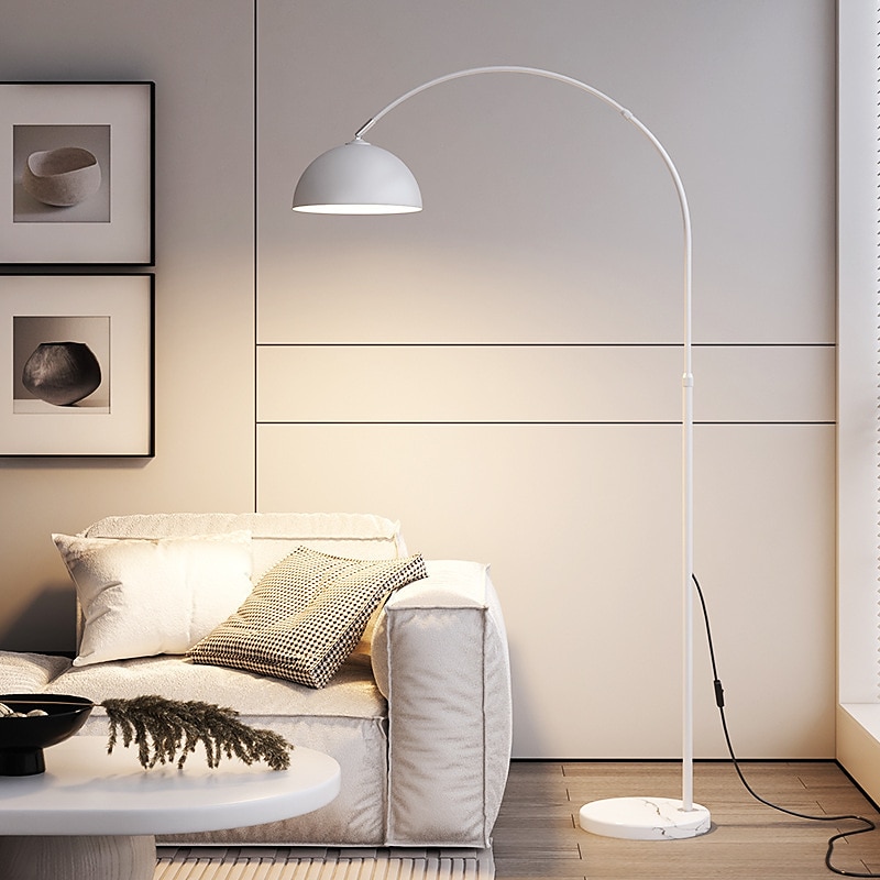 Arc Lamp Height Adjustable 180 cm White Gold Black Arc Lamp, Floor Lamp Marble Base Arc Floor Lamp 110-240V 2025 - $545.79 –P2