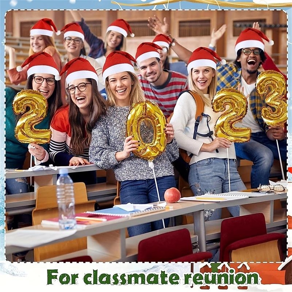 6pcs Christmas Santa Hats - Perfect For Adults At Christmas & New Year Parties! 2026 - $4.99 –P5