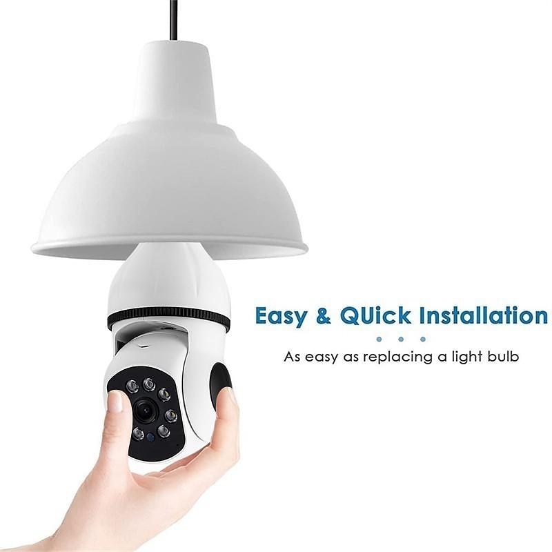 5G WIFI Surveillance 360 Rotate Auto Tracking Panoramic Camera Wireless E27 PTZ Camera CCTV IR Night Vision Motion Detection Two-Way Audio 2025 - $49.99 –P8