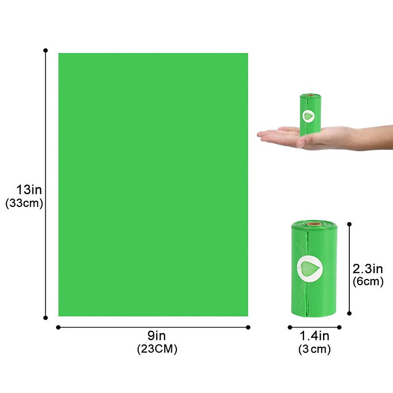 1 stk kjæledyr søppelposer maisstivelse biologisk nedbrytbare hundegjødselposer komposterbar fekal oppsamlingspose dispenser 2025 - $11.01 –P5