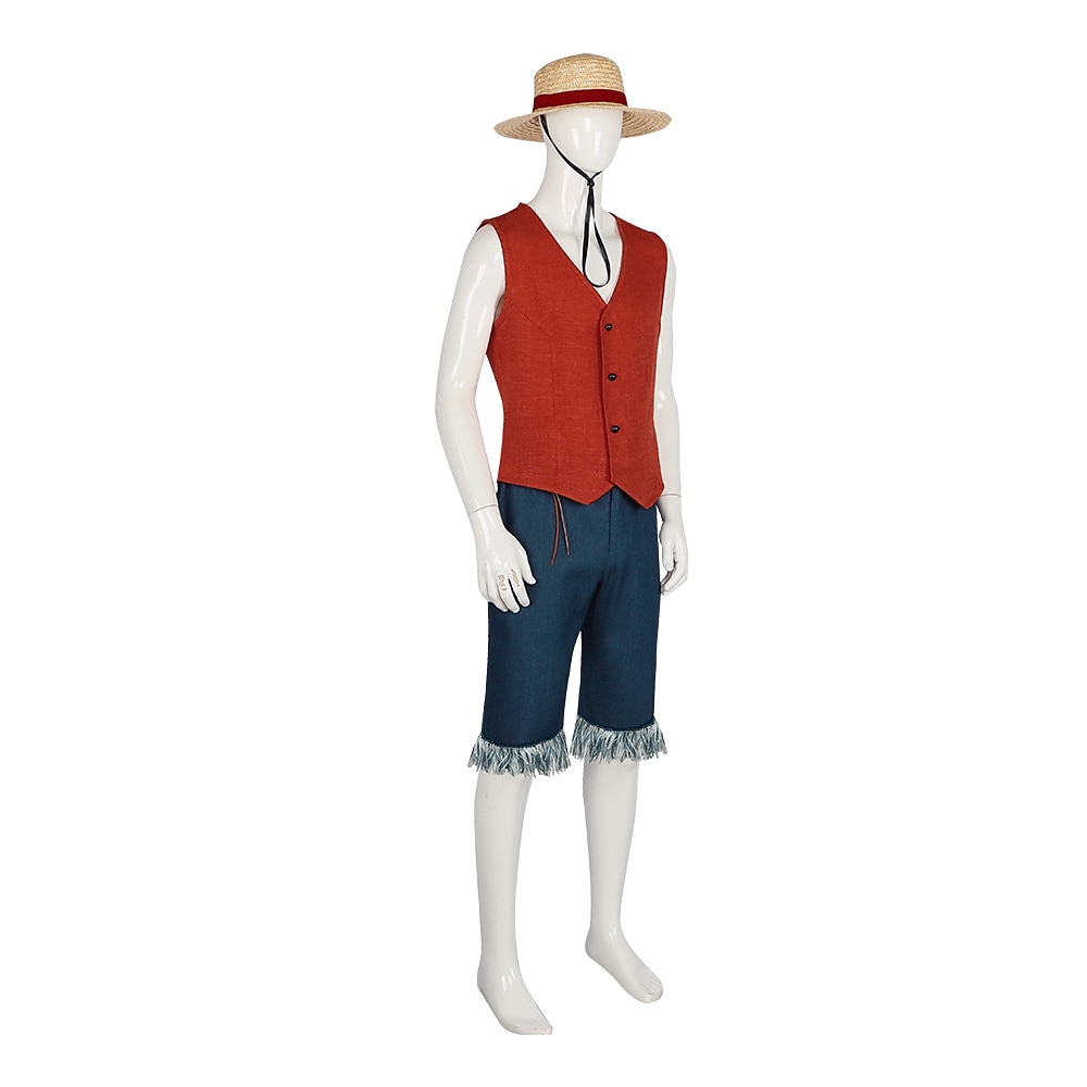 One Piece Monkey D. Luffy Anime Cosplay Suits Halloween Carnival Vest Pants Hat For Men's Women's Adults' 2025 - $53.99 –P3