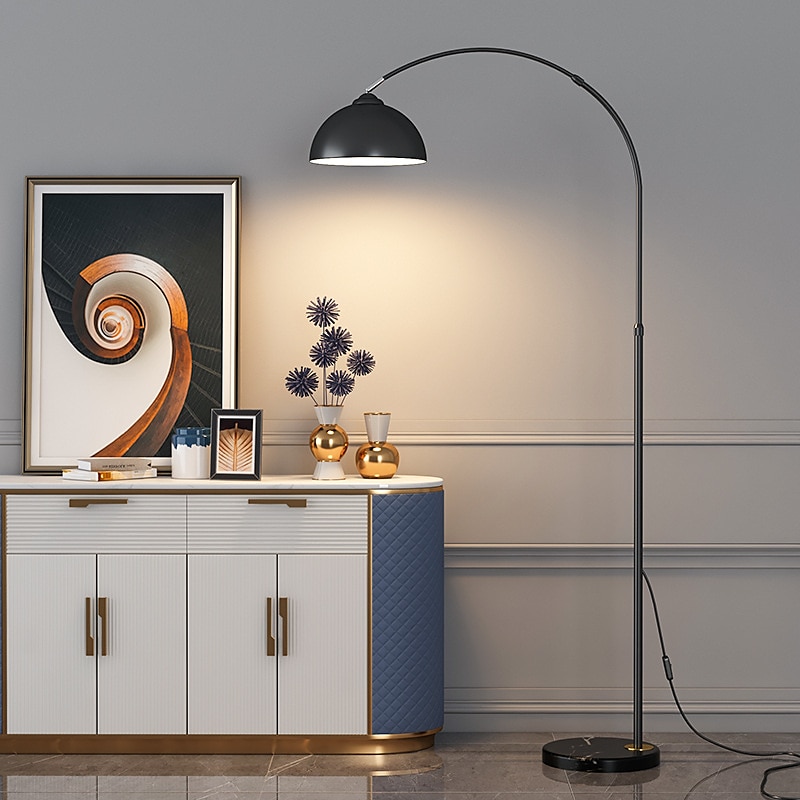 Arc Lamp Height Adjustable 180 cm White Gold Black Arc Lamp, Floor Lamp Marble Base Arc Floor Lamp 110-240V 2025 - $545.79 –P8