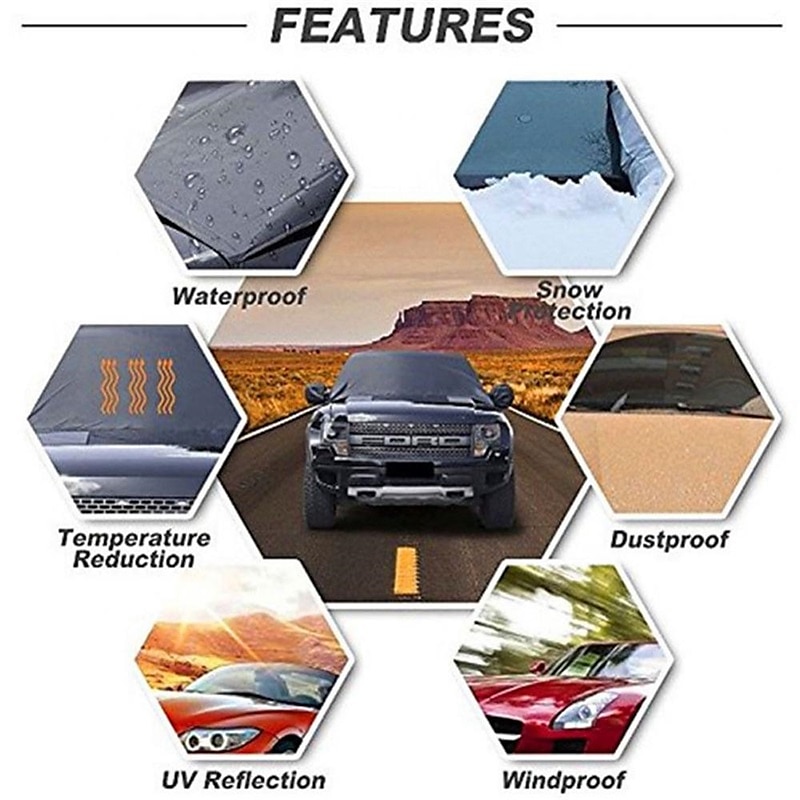 Cling Magnetic Winter Car Snow Cover Foldable Car Windshield Cover Sunshade Cover Easy to Enstall 2025 - $12.99 –P13