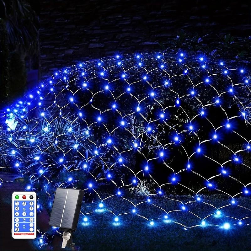 3M Lichterketten 192 LEDs EL Warmweiß Mehrfarbig LED-Netzmaschen-Lichterketten Halloween Solar Weihnachtsdekoration 24 V 2025 - $61.99 –P11