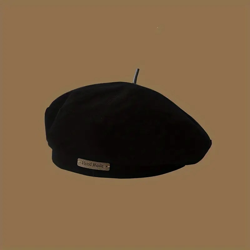 1 stk trendy tilfeldig brun britisk beret med bokstav lappet for kvinner høst vinter maler fedorahatt 2025 - $21.99 –P6