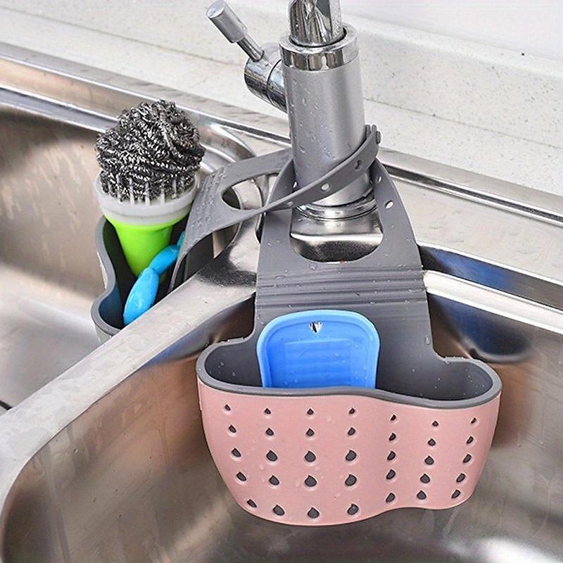Suporte de esponja de pia multifuncional de 1 unidade com alça de ombro ajustável - bolsa suspensa, organize e drene sua esponja com facilidade - perfeito para cozinha e banheiro - utensílios de de 2025 por $8.99 –P5