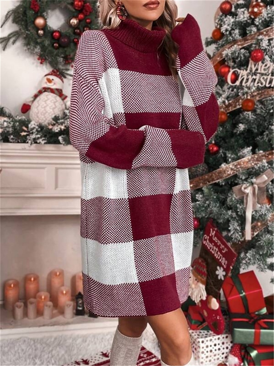 Suéter Vestido de punto Vestido de Navidad de Invierno Mujer