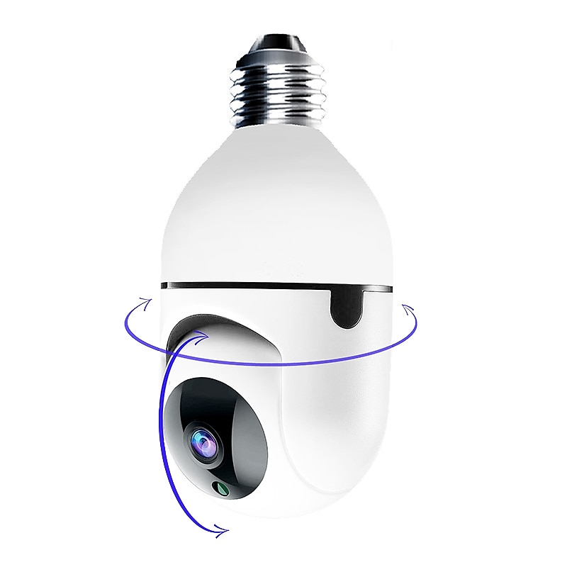Caméra IP 1080P (1920×1080) Ampoule Wi-Fi Détection de présence Accès à Distance Coupure infrarouge Intérieur Soutien 128 GB de 2025 ? $44.99 –P2