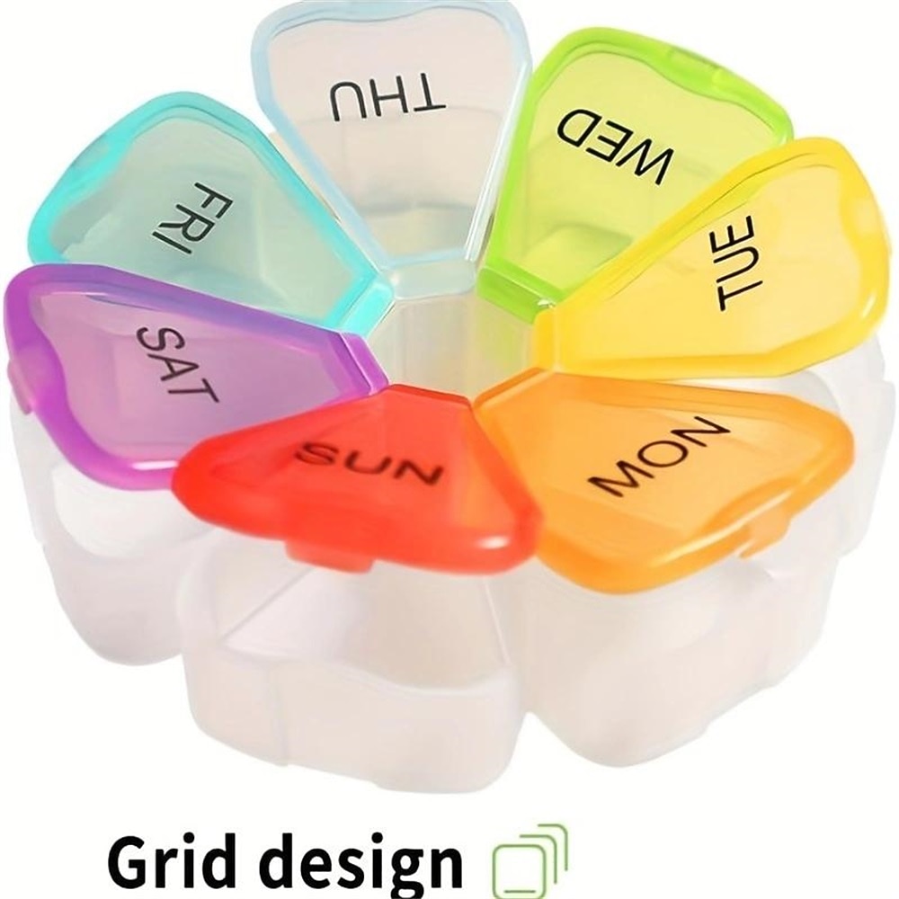 1pc Pill Organizer, Weekly Pill Organizer, Pill Box, Medicine Organizer, Pill Case, Pill Container, Pill Box 7 Day, Pill Holder, Travel Pill Case 2026 - $10.99 –P5