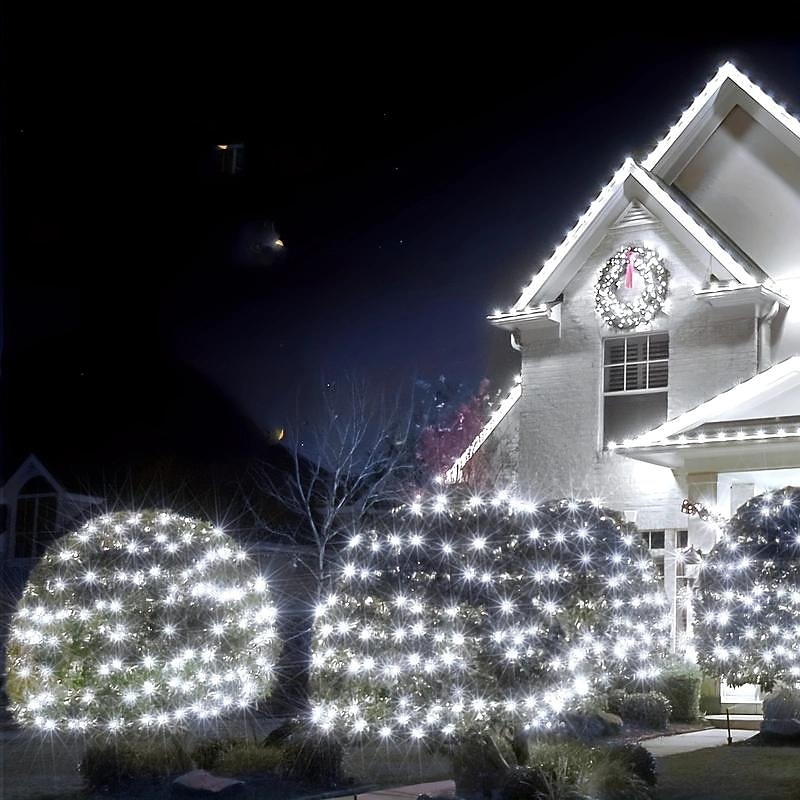 3M Lichterketten 192 LEDs EL Warmweiß Mehrfarbig LED-Netzmaschen-Lichterketten Halloween Solar Weihnachtsdekoration 24 V 2025 - $61.99 –P6