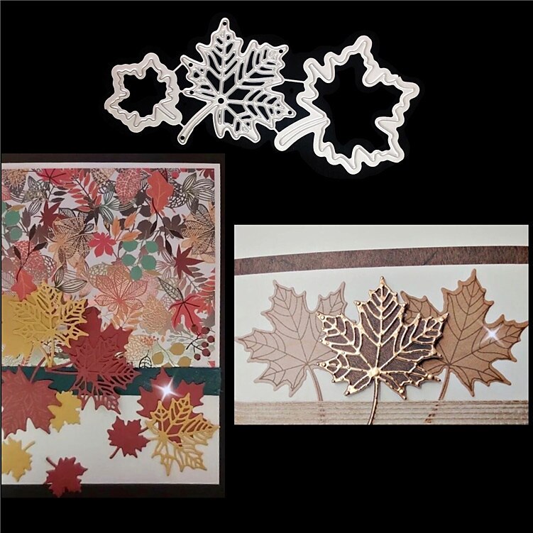 crea bellissime creazioni con le fustelle in metallo per foglie d'acero autunnali, perfette per realizzare cartoline, scrapbooking, timbri & Di più! del 2025 a $13.49 –P1