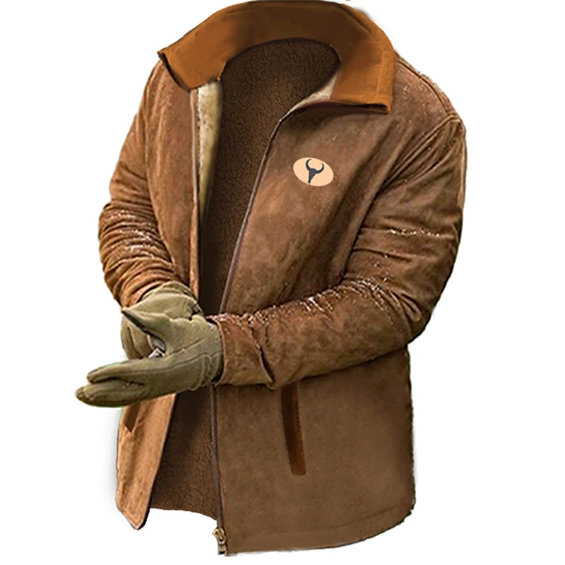 Homme Graphic Cowboy Sweats Sweat zippé Veste Polaire Pardessus manche longue Sweat-shirt Mao du quotidien Décontractées Millésime Rétro Vacances Sortie Toison Hiver de 2026 ? $58.99 –P1