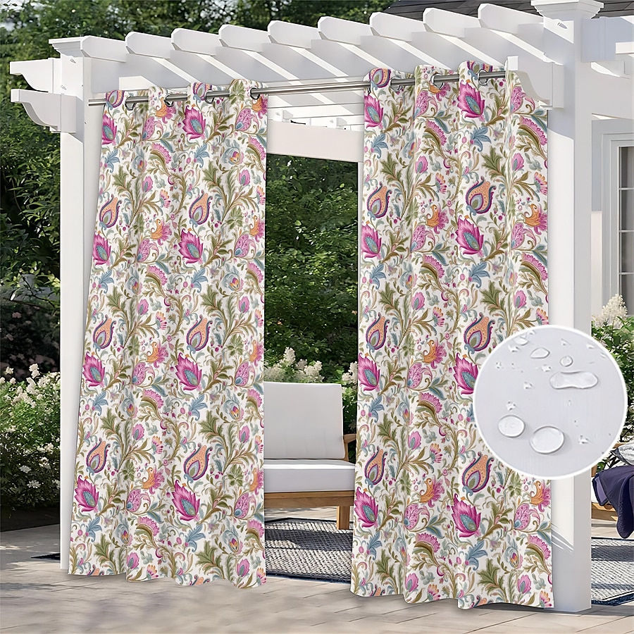 tenda esterna impermeabile per la privacy, tende scorrevoli per patio, occhielli per tende pergola per gazebo, balcone, veranda, feste del 2025 a $25.99 –P19
