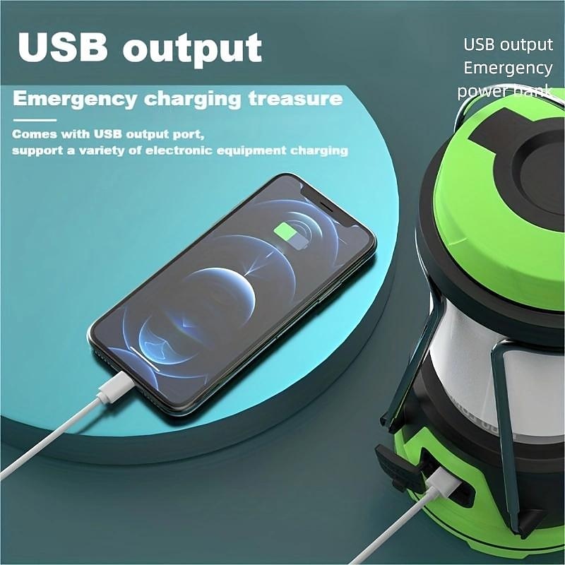 1 st oplaadbare 1000 lm led-campinglantaarn, 4400 mah powerbank, waterdichte tentlamp met 4 lichtmodi, kampeerbenodigdheden, draagbare lantaarnzaklamp voor kamperen, orkaan, noodgevallen &hiking 2025 - $39.99 -P4