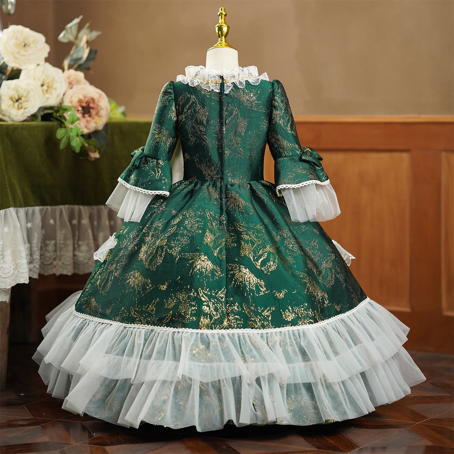 Gotico Rococò Ispirato al vintage Vestito Costume da festa Mascherata Principessa Shakespeare Tinta unica Abito da ballo Costume Ragazze Reale Halloween Carnevale Giornata universale dell'infanzia del 2026 a $133.99 –P12