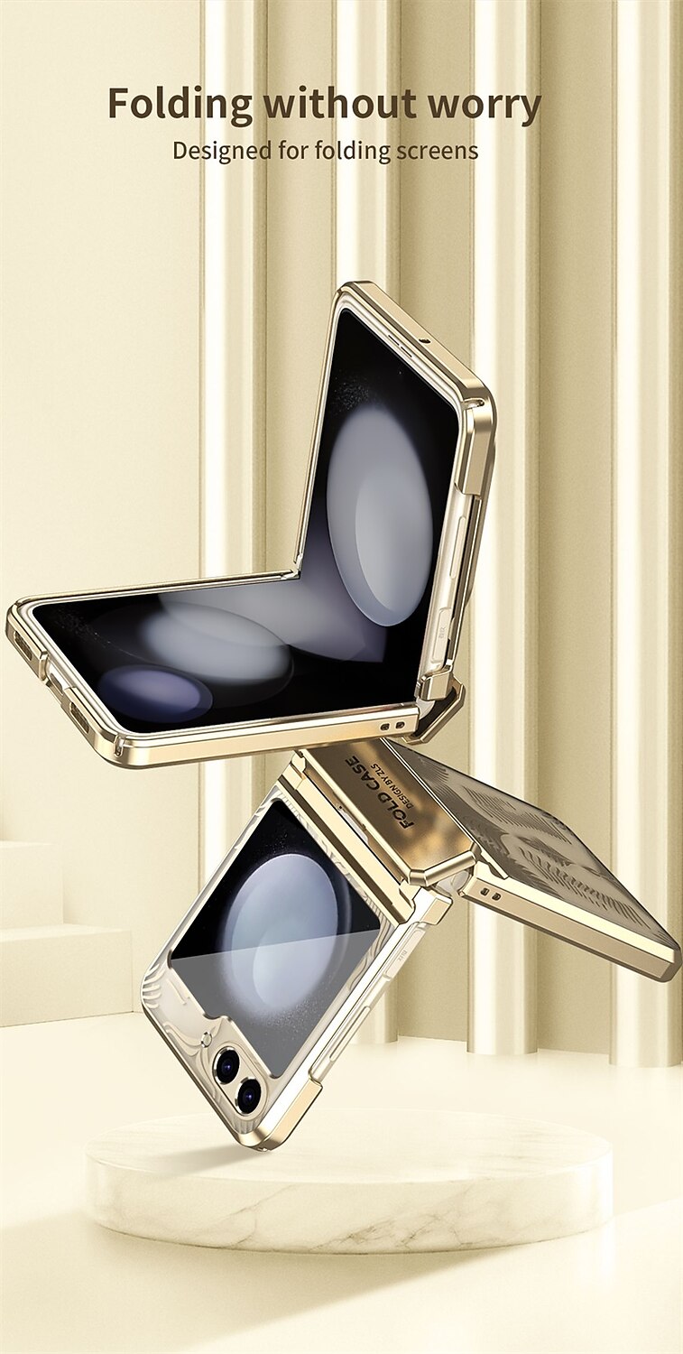 2025年 Samsung Galaxy Z Flip 6 Z Flip 5 Z Flip 4 Z Flip 3 用の電話ケース バックカバー ウルトラスリム ショックプルーフ ソリッドカラー PC  コレクション – $25.99 –P10